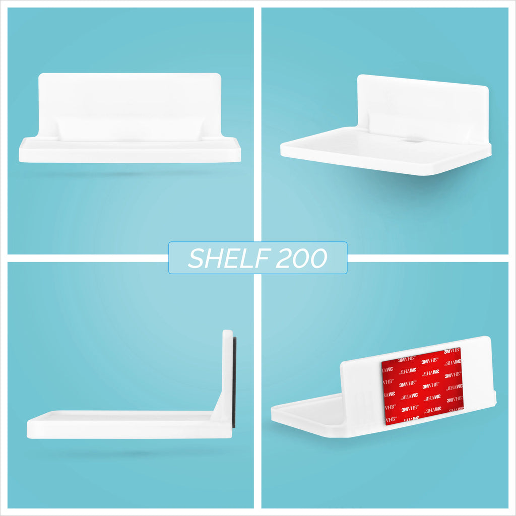 6.7 Wide Floating Adhesive Shelf (200) w/ Cable Access for